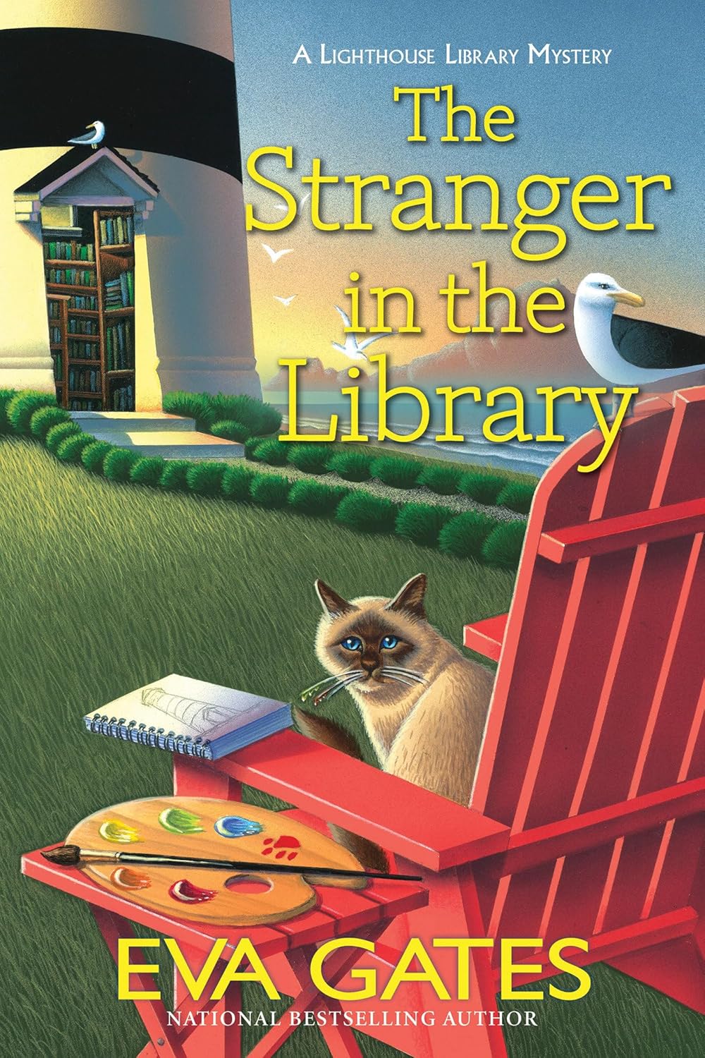 The Stranger in the Library (A Lighthouse Library Mystery) by Eva Gates