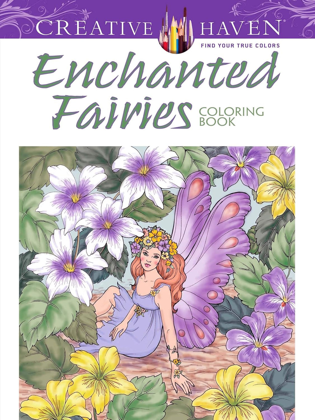 Adult Coloring Enchanted Fairies Coloring Book (Adult Coloring Books: Fantasy) by Barbara Lanza