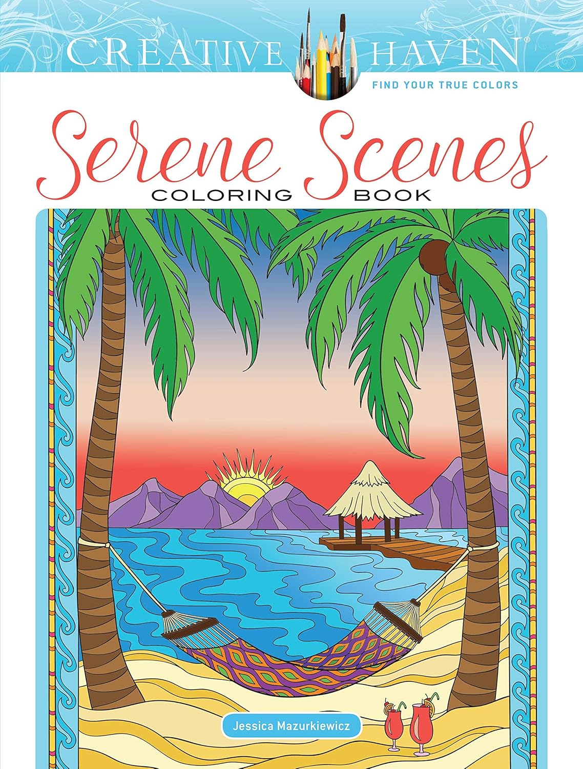Creative Haven Serene Scenes Coloring Book: Relaxing Illustrations for Adult Colorists (Adult Coloring Books: Calm) by Jessica Mazurkiewicz