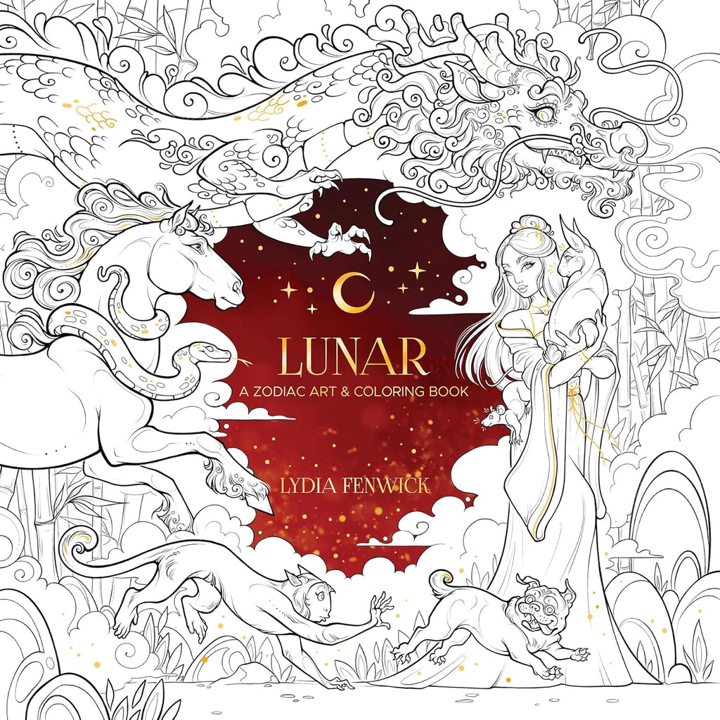 Lunar: A Zodiac Art & Coloring Book (Dover Adult Coloring Books) by Lydia Fenwick