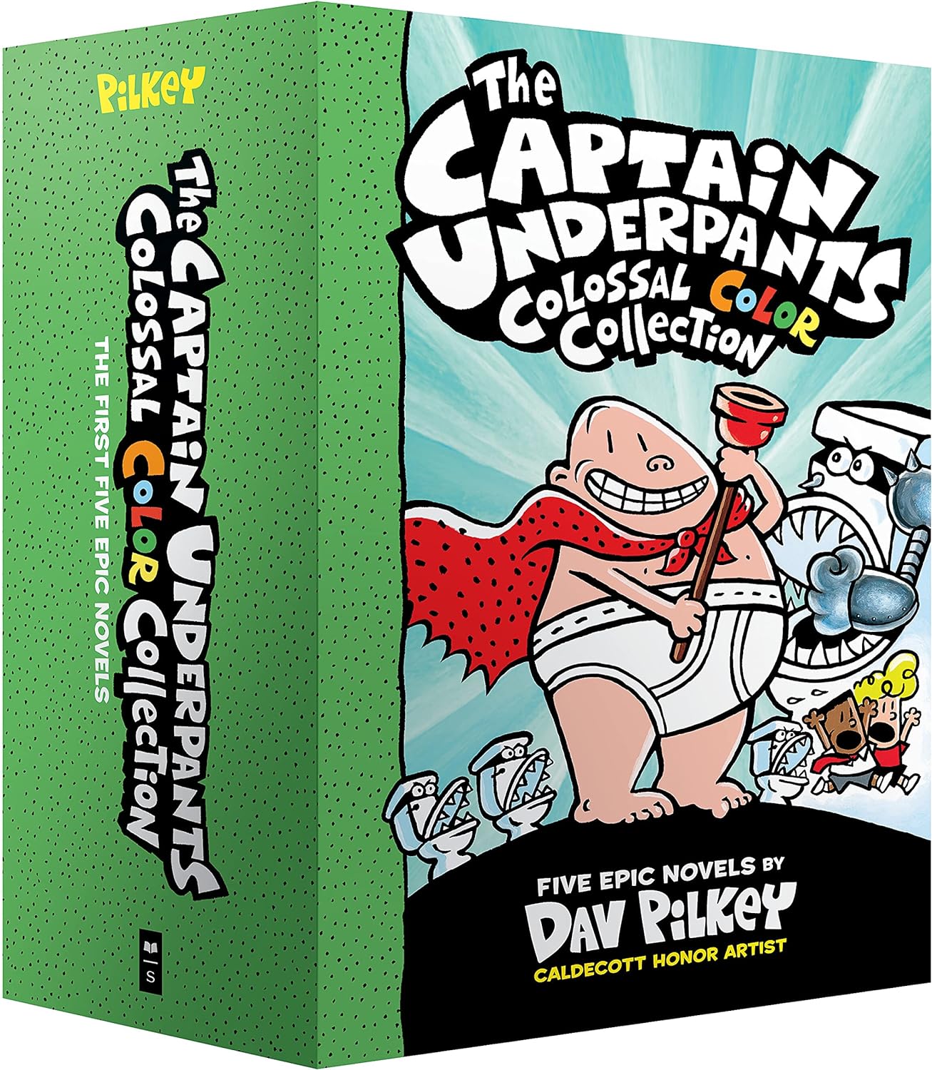 The Captain Underpants Colossal Color Collection (Captain Underpants #1-5 Boxed Set): From the Creator of Dog Man by Dav Pilkey